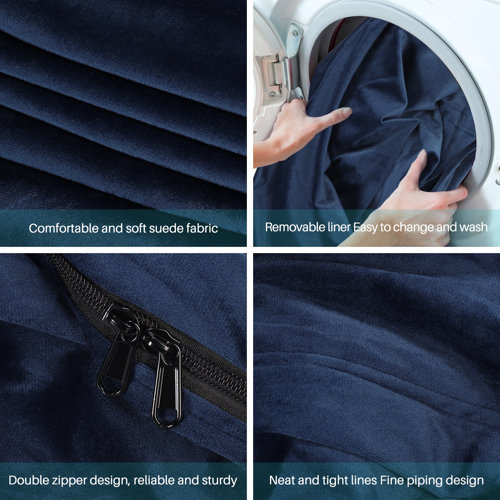 Trule Jumbo Bean Bag Cover Soft And DIY 2Way Zipper For Easy